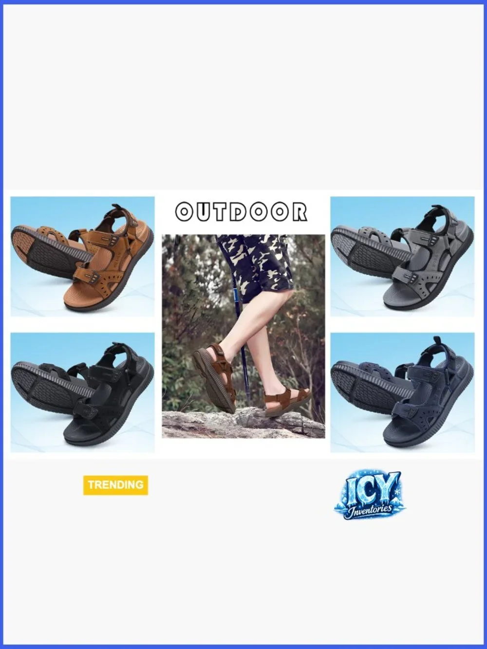 Mens Hiking Sandals With Arch Support Sport Recovery Athletic Walking